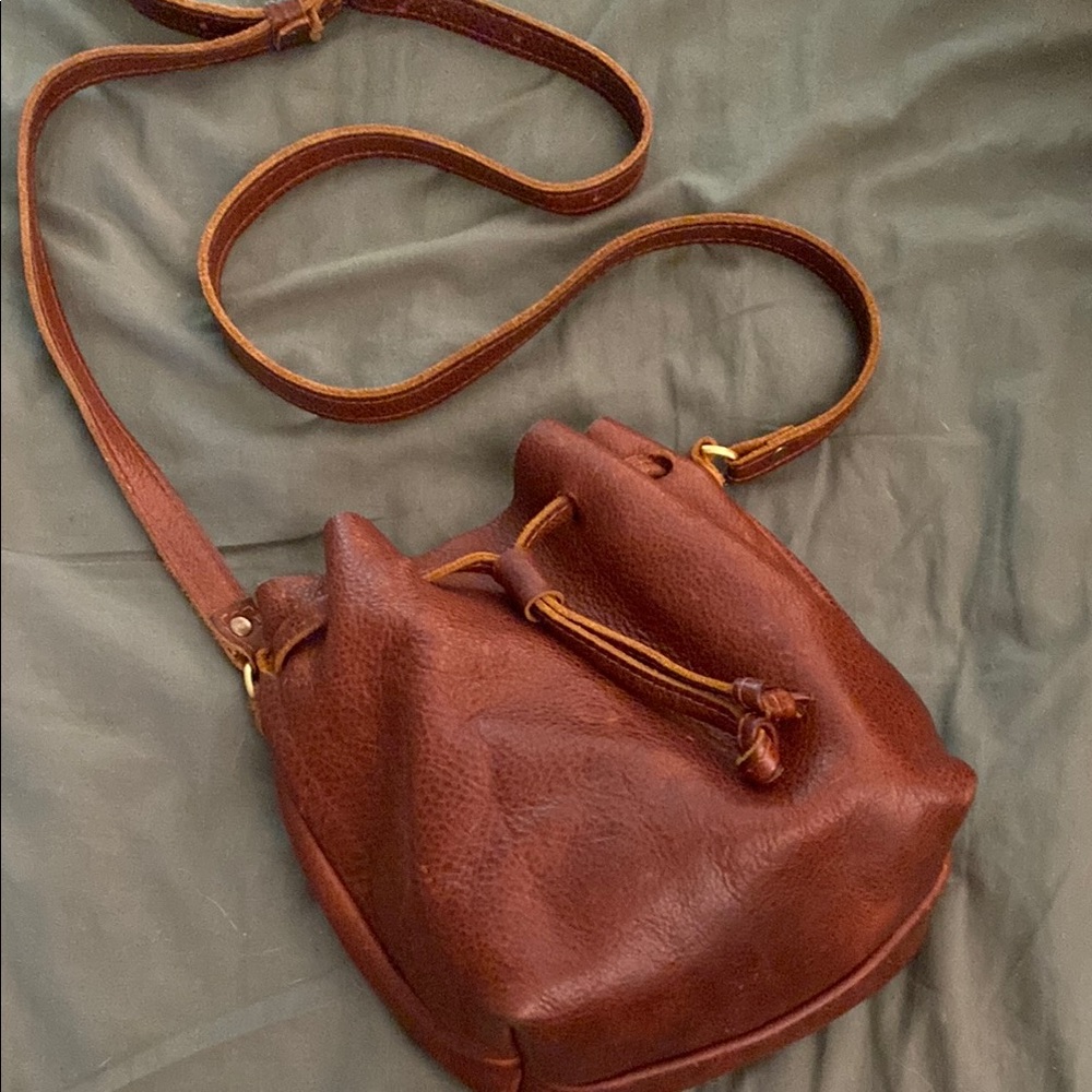 Portland Leather Brown Crossbody Bag with Adjustable Strap
